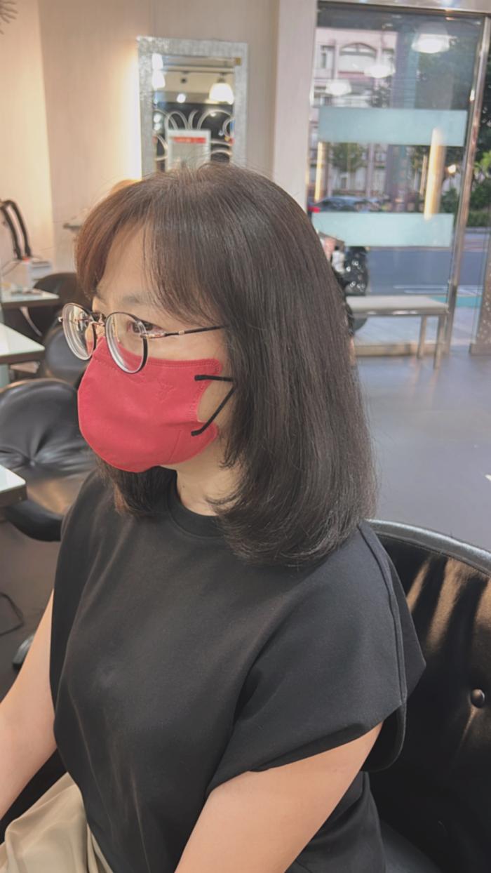 鎖骨中長髮# color#霧灰質感