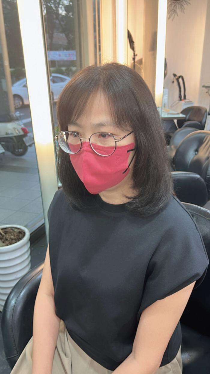 鎖骨中長髮# color#霧灰質感