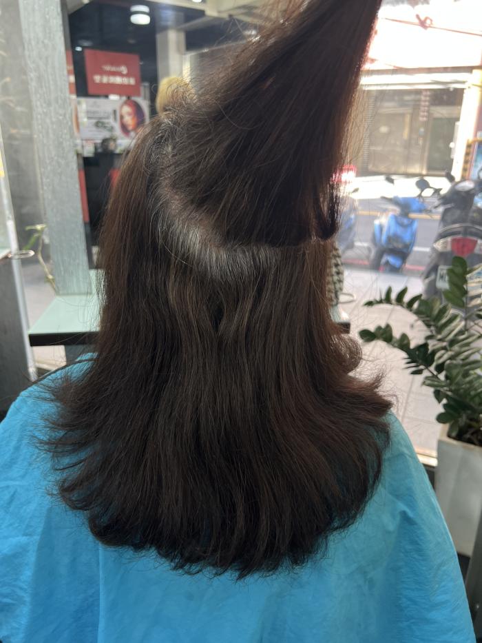 鎖骨中長髮# color#霧灰質感