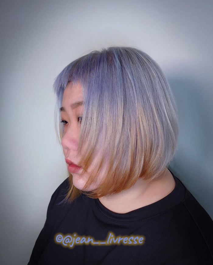 漸層染  [ 星空灰紫 X 日落髒橘 ]