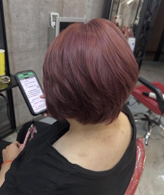 短髮/需漂/霧梅染