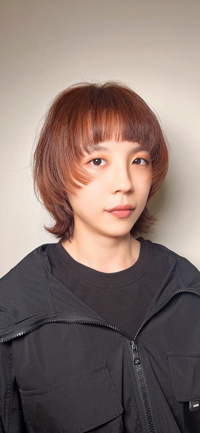 染髮，焦糖粉棕色