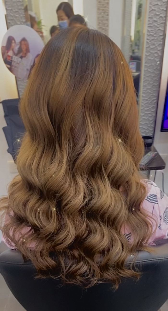 縮毛矯正&質感棕挑染